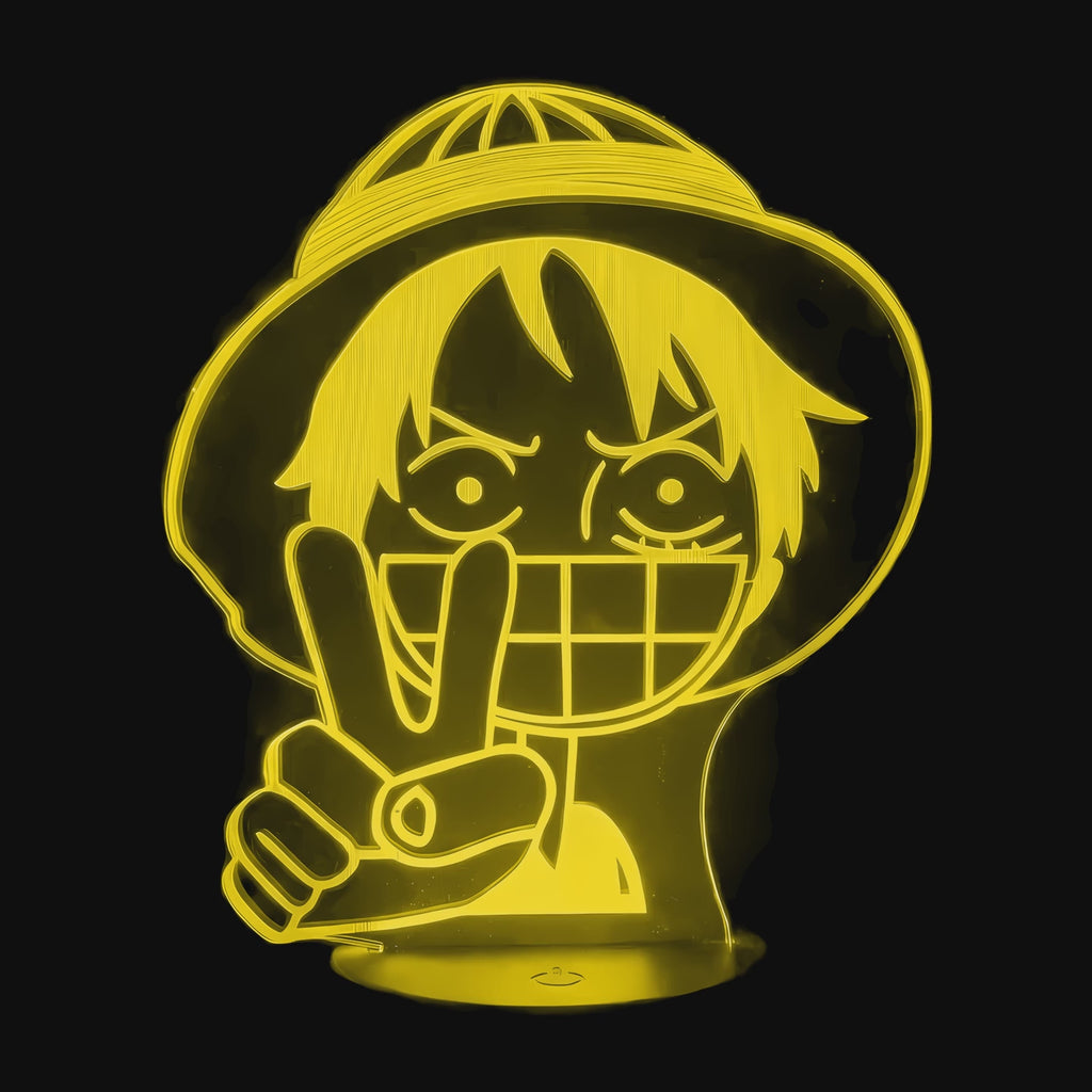 Vidéo lampe 3D One Piece Luffy cycle des couleurs LED