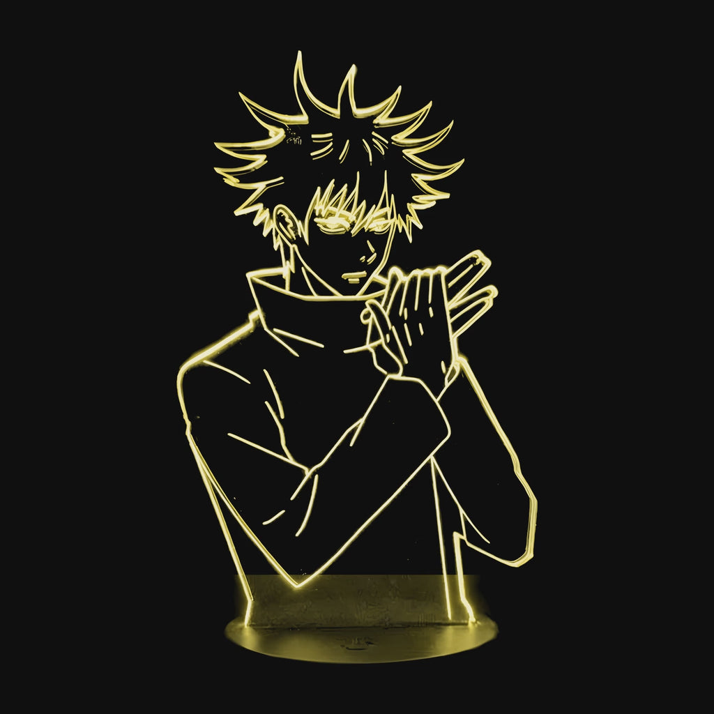 Vidéo lampe 3D Jujutsu Kaisen Megumi Fushiguro cycle des couleurs LED
