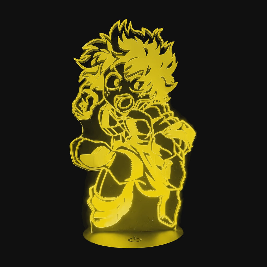 Vidéo lampe 3D My Hero Academia Izuku cycle des couleurs LED