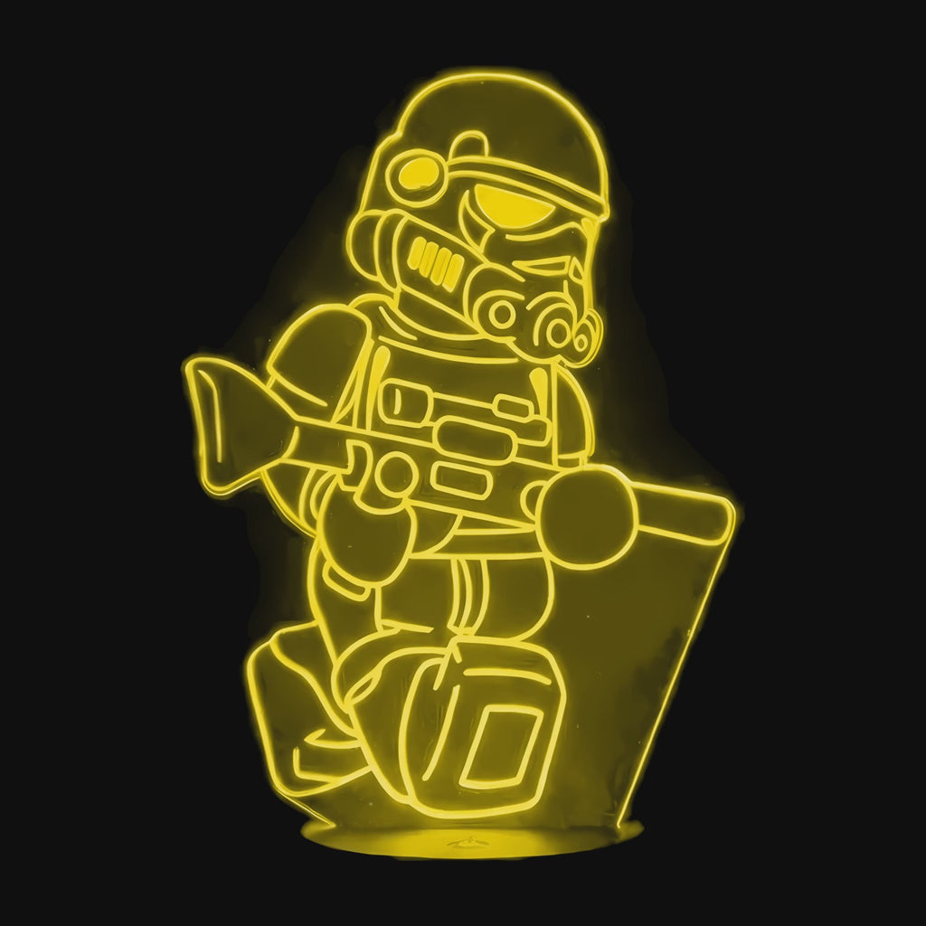 Vidéo lampe 3D Star Wars Stormtrooper cycle des couleurs LED