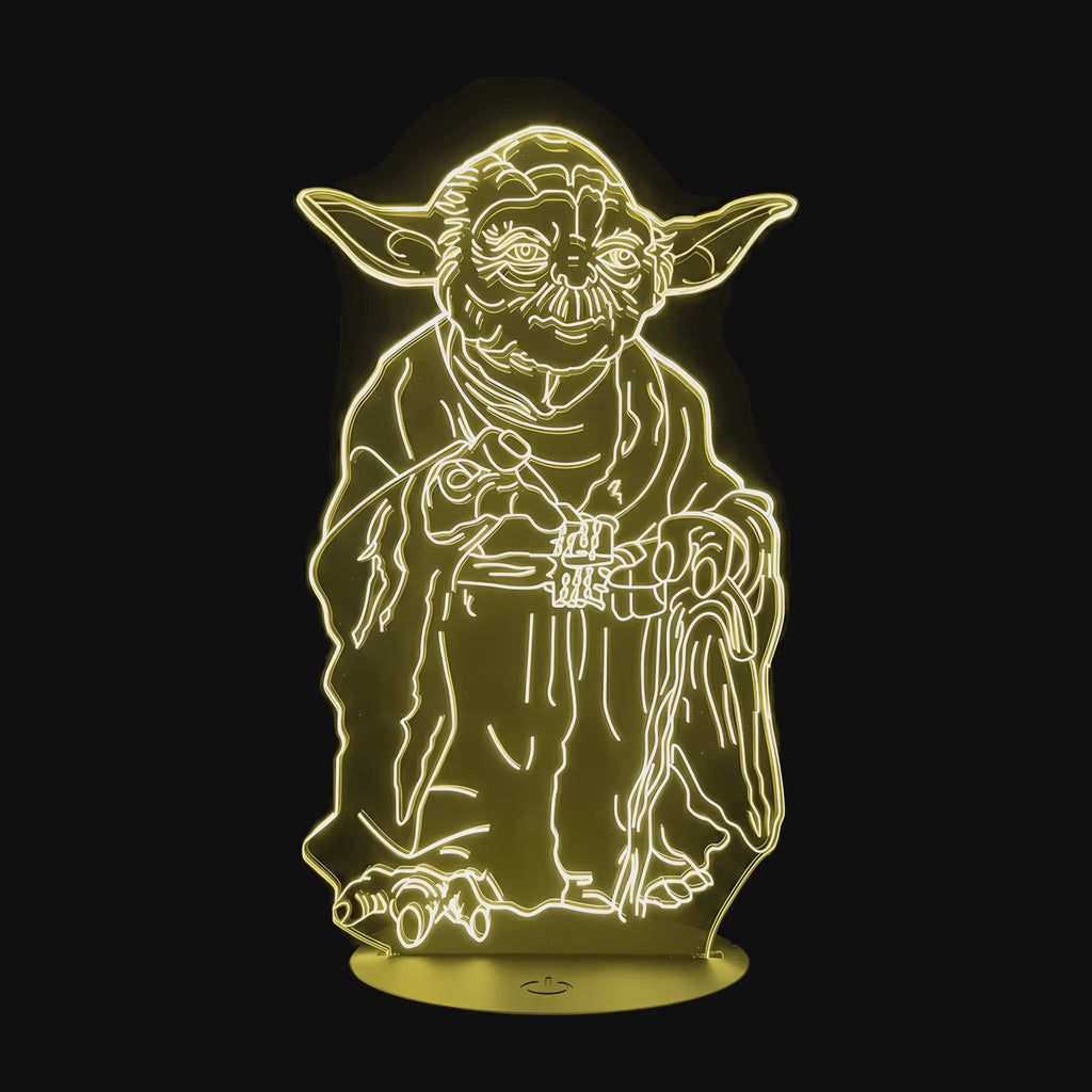Vidéo lampe 3D Star Wars Maître Yoda cycle des couleurs LED