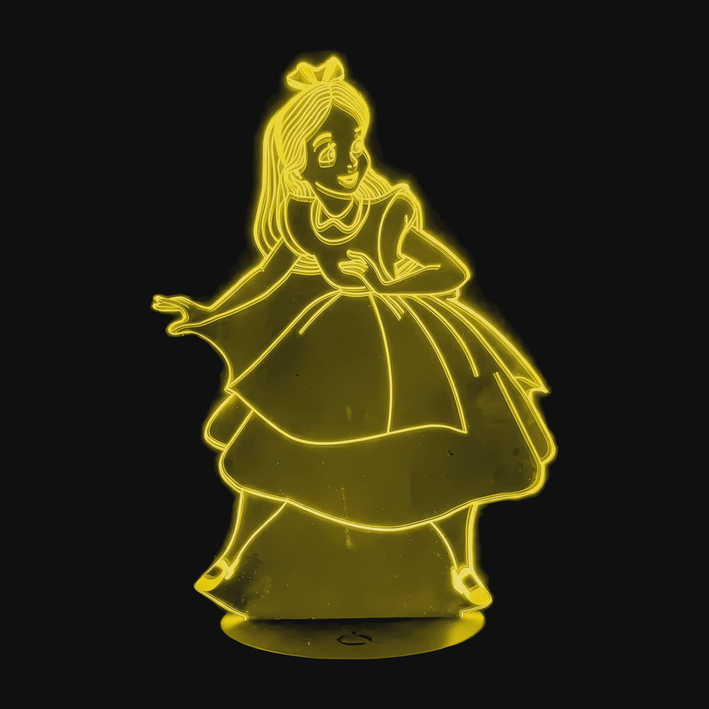 Disney Princess Alice in Wonderland Lamp on video