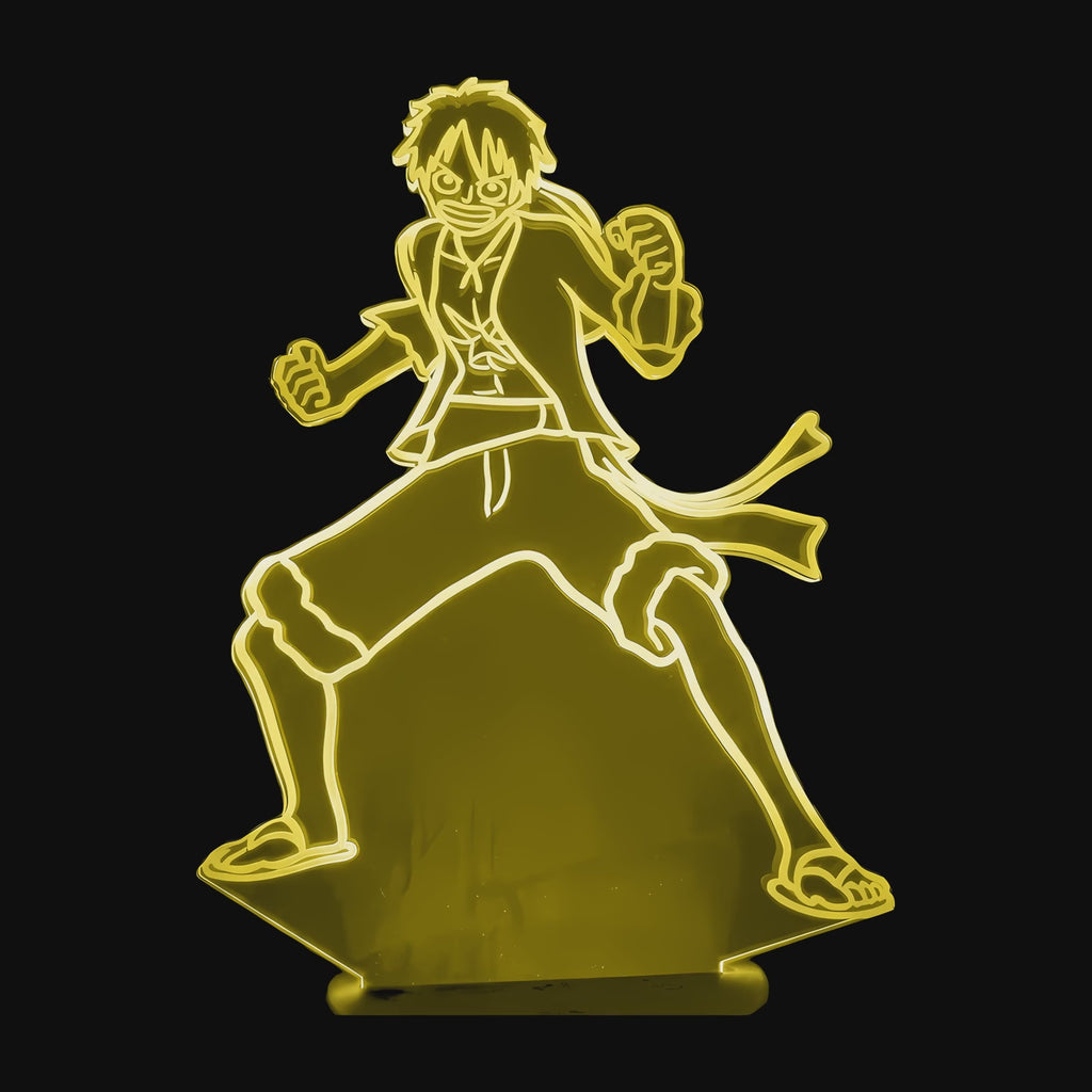 Vidéo lampe 3D One Piece Luffy Combat cycle des couleurs LED