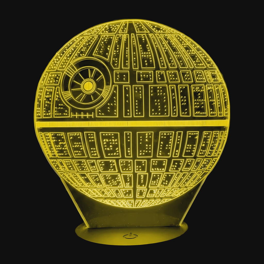 Vidéo lampe 3D Star Wars Étoile de la Mort cycle des couleurs LED