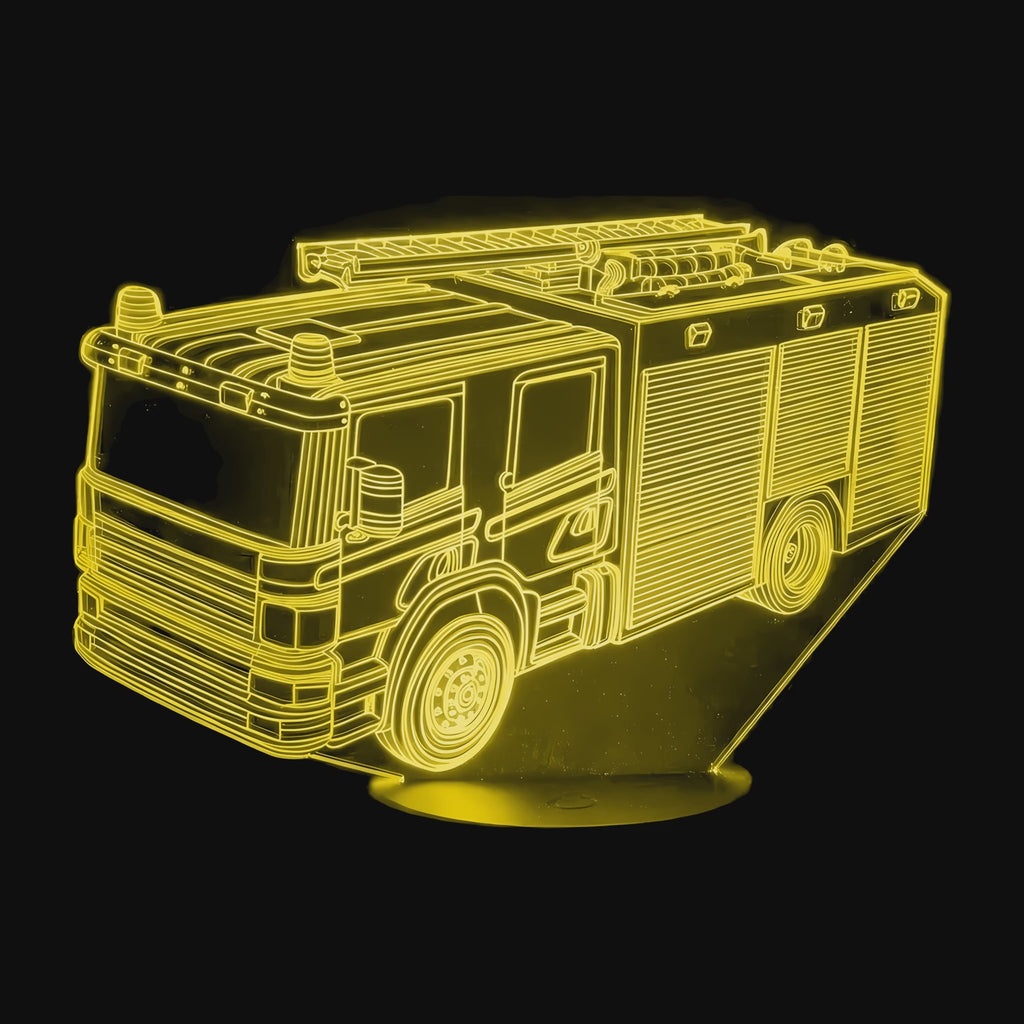 Vidéo lampe 3D Voiture Camion Pompier cycle des couleurs LED
