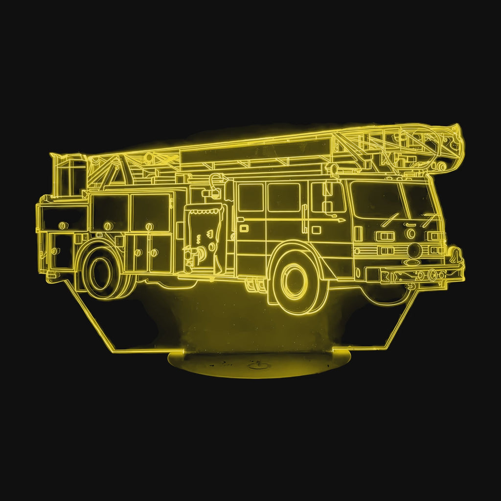 Vidéo lampe 3D Voiture Camion de Pompier cycle des couleurs LED