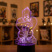 Naruto Sasuke Cursed Seal Lamp used as a night light, bedroom decor and ambient lighting