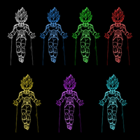 Lampe 3D Dragon Ball Z Vegeta Blue Evolution 7 couleurs LED rouge vert bleu violet jaune cyan blanc