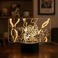 Lampe veilleuse Demon Slayer Zenitsu vs Spider décoration chambre ambiance LED