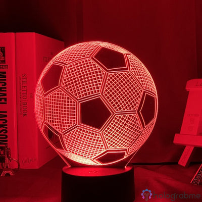 Lampe 3D Football : OM sur ballon de foot