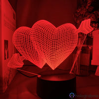 Lampe Coeur Flèche de Cupidon