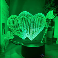 Lampe Coeur Flèche de Cupidon