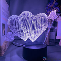 Lampe Coeur Flèche de Cupidon