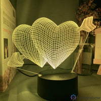 Lampe Coeur Flèche de Cupidon