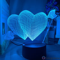 Lampe Coeur Flèche de Cupidon