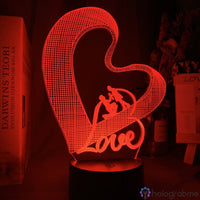 Lampe Coeur Couple Amoureux