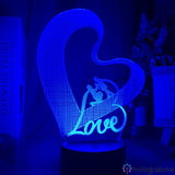 Lampe Coeur Couple Amoureux