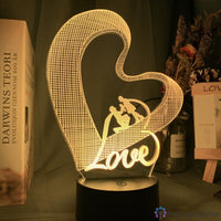 Lampe Coeur Couple Amoureux