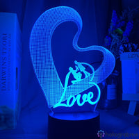 Lampe Coeur Couple Amoureux