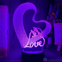 Lampe Coeur Couple Amoureux