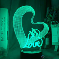Lampe Coeur Couple Amoureux