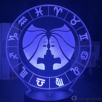 Lampe Signe Astrologique Gémeaux