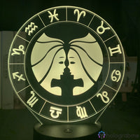 Lampe Signe Astrologique Gémeaux
