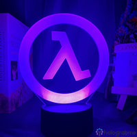 Lampe Jeu Vidéo Half Life Logo