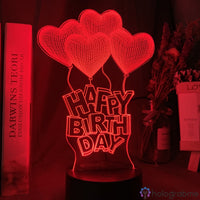 Lampe Coeur Joyeux Anniversaire