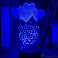 Lampe Coeur Joyeux Anniversaire