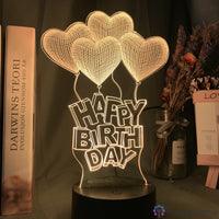 Lampe Coeur Joyeux Anniversaire