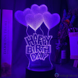 Lampe Coeur Joyeux Anniversaire