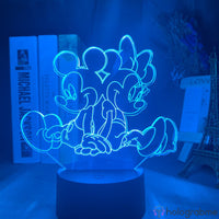 Lampe Mickey Minnie et Mickey
