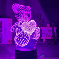 Lampe Ourson Nounours Amoureux