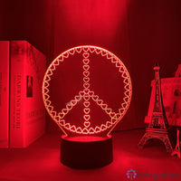 Lampe Coeur Peace and Love