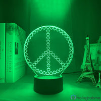 Lampe Coeur Peace and Love