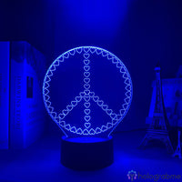 Lampe Coeur Peace and Love