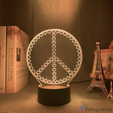 Lampe Coeur Peace and Love