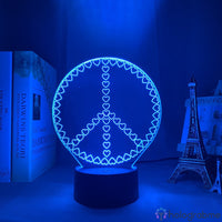 Lampe Coeur Peace and Love