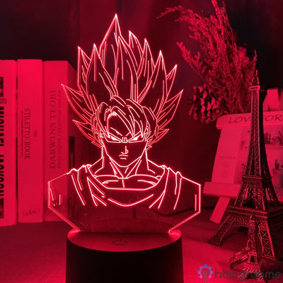 Lampe 3D Dragon Ball Z Son Goku avec socle au choix ! - LampePhoto