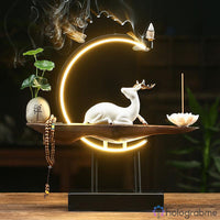 Lampe Porte-Encens Cerf Blanc