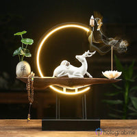Lampe Porte-Encens Cerf Blanc