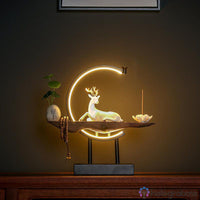 Lampe Porte-Encens Cerf Blanc