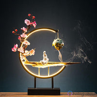 Lampe Porte-Encens Statue Céramique