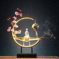Lampe Porte-Encens Statue Céramique