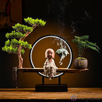 Lampe Porte-Encens Moine Bouddhiste